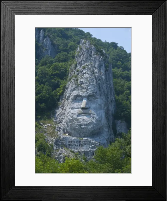 Framed Print : Monument to King Decebalus, Portille de Fier (Iron gate), Danube Valley, Romania, Europe Framed Print : Monument to King Decebalus, Portille de Fier (Iron gate), Danube Valley, Romania, Europe
