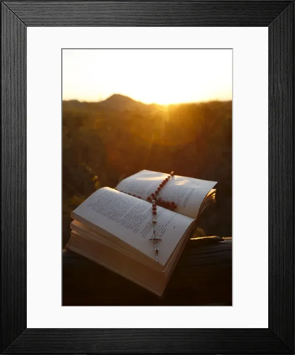 Framed Print : Bible and rosary, Madikwe, South Africa, Africa Framed Print : Bible and rosary, Madikwe, South Africa, Africa