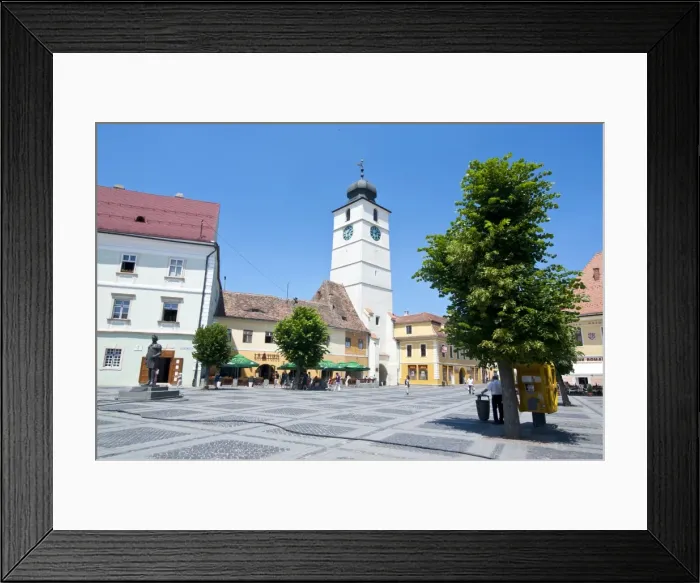 Framed Print : Piata Mare (Grand Square), Sibiu, Romania, Europe