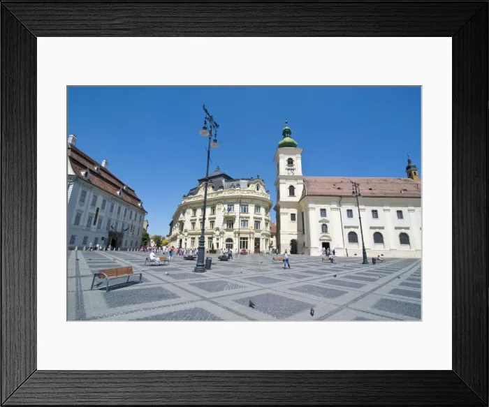 Framed Print : Piata Mare (Grand Square), Sibiu, Romania, Europe