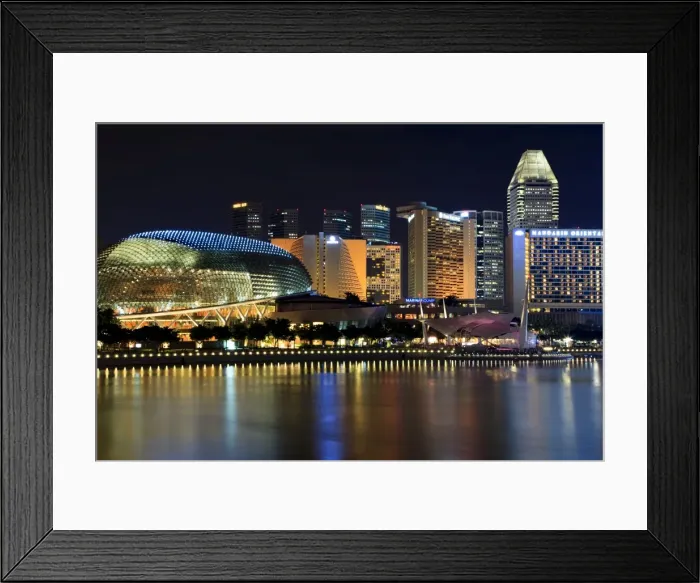 Framed Print : The performing arts centre known as the Esplanade Theatres on the Bay, located in the Civic District, Singapore, Southeast Framed Print : The performing arts centre known as the Esplanade Theatres on the Bay, located in the Civic District, Singapore, Southeast