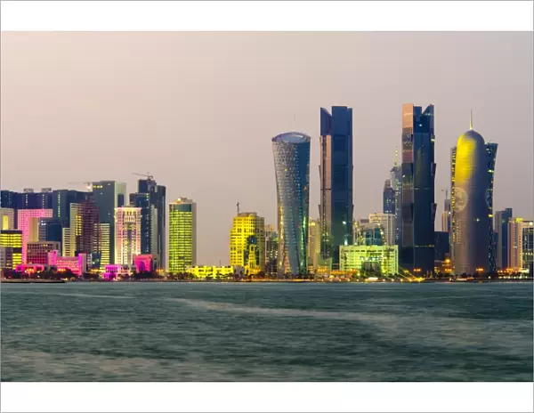 Modern skyline, Doha, Qatar, Middle East