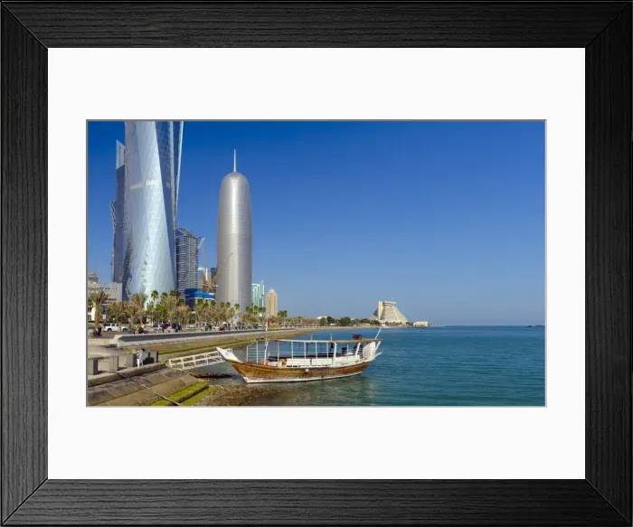 Framed Print : Al Bidda Tower and Burj Qatar, Doha, Qatar, Middle East Framed Print : Al Bidda Tower and Burj Qatar, Doha, Qatar, Middle East