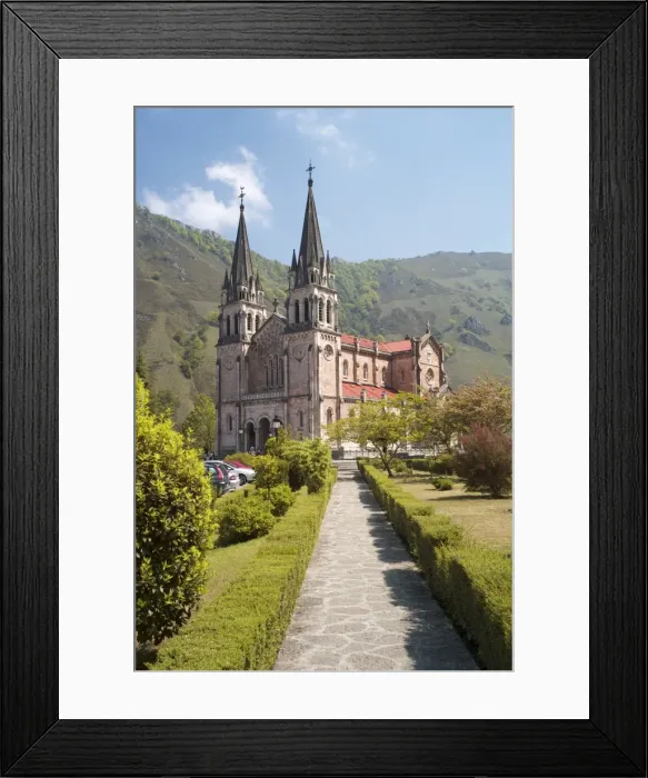 Framed Print : The church at Covadonga, Asturias, Spain, Europe