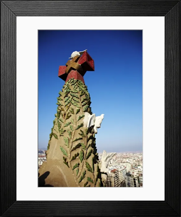 Framed Print : Close up of part of the tower of the Sagrada Familia, UNESCO World Heritage Site Framed Print : Close up of part of the tower of the Sagrada Familia, UNESCO World Heritage Site