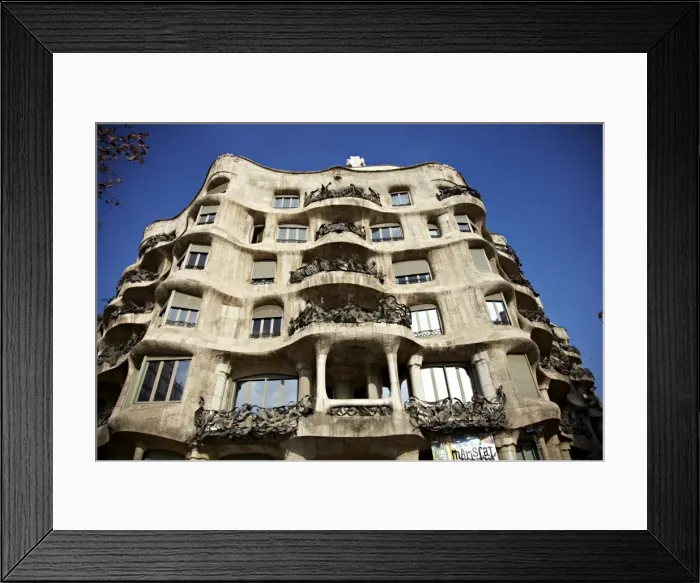 Framed Print : Casa Mila, Barcelona, Catalonia, Spain, Europe