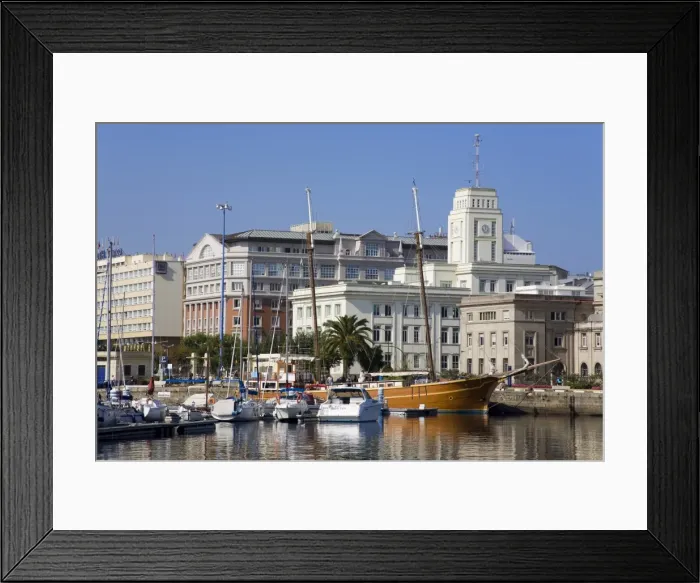 Framed Print : Darsena Marina, La Coruna, Galicia, Spain, Europe Framed Print : Darsena Marina, La Coruna, Galicia, Spain, Europe