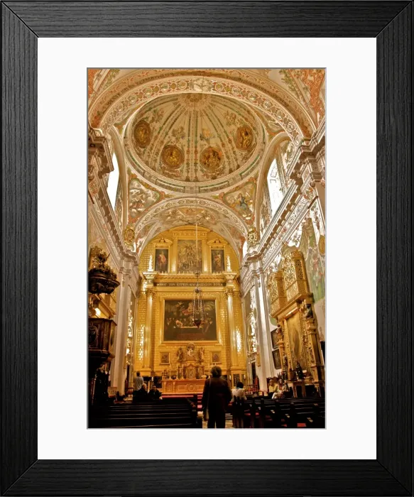 Framed Print : Painted ceiling vaults of the Venerables Hospital Church, Old Town, Seville Framed Print : Painted ceiling vaults of the Venerables Hospital Church, Old Town, Seville