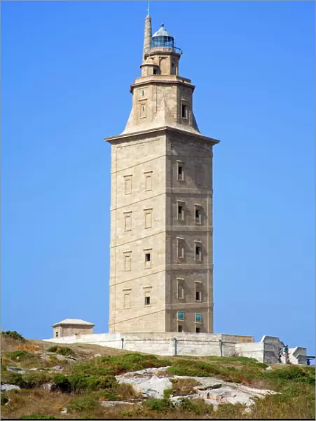 The Tower of Hercules Lighthouse, La Coruna City, Galicia, Spain, Europe