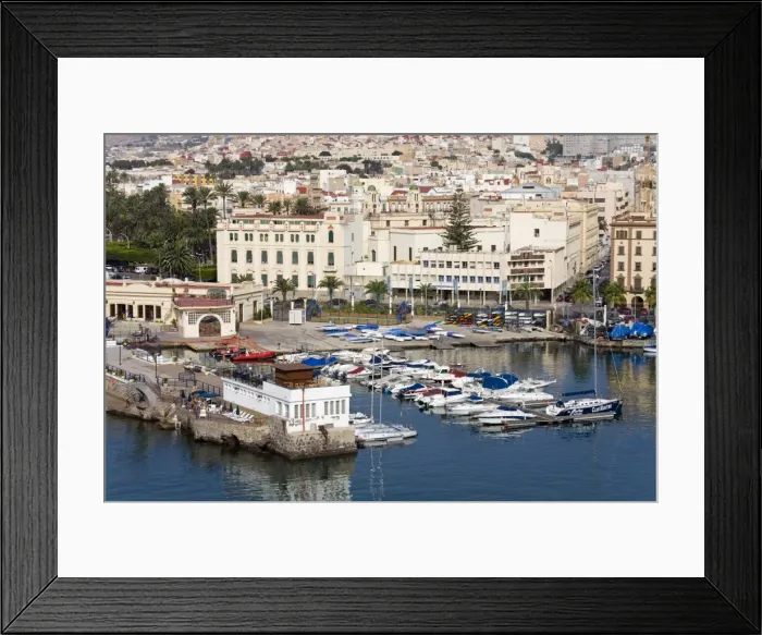 Framed Print : Harbor area in Port of Melilla, Spain, Spanish North Africa, Africa Framed Print : Harbor area in Port of Melilla, Spain, Spanish North Africa, Africa