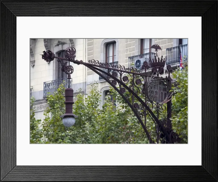 Framed Print : Modernista lampost on Passeig de Gracia, Barcelona, Catalonia, Spain, Europe Framed Print : Modernista lampost on Passeig de Gracia, Barcelona, Catalonia, Spain, Europe