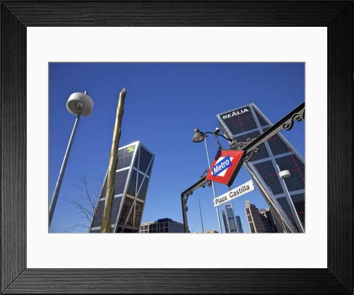 Framed Print : Kio towers (Torres Kio) at the end of the Paseo de la Castellana, Plaza Castilla Framed Print : Kio towers (Torres Kio) at the end of the Paseo de la Castellana, Plaza Castilla