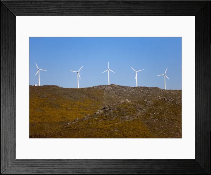 Framed Print : Wind farm, Pontevedra area, Galicia, Spain, Europe Framed Print : Wind farm, Pontevedra area, Galicia, Spain, Europe