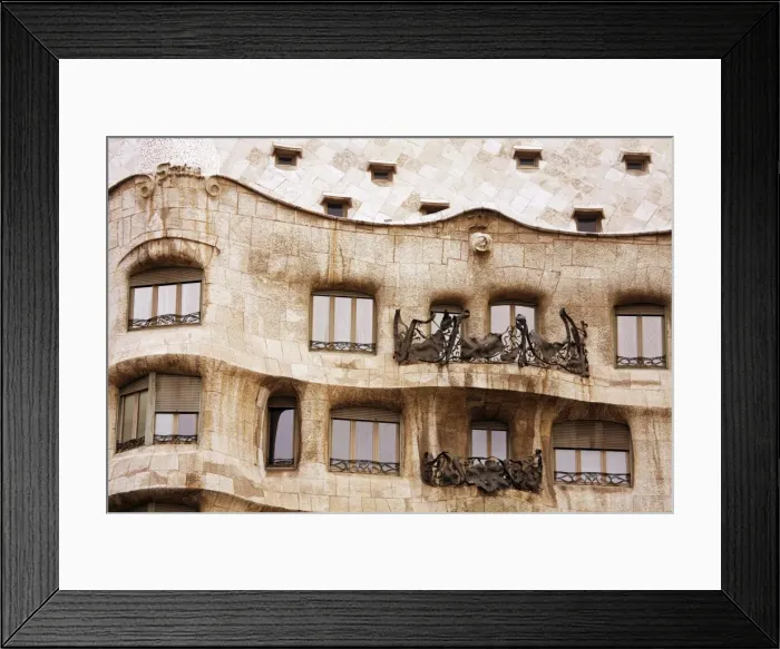 Framed Print : Casa Mila (La Pedrera) by Gaudi, UNESCO World Heritage Site, Barcelona