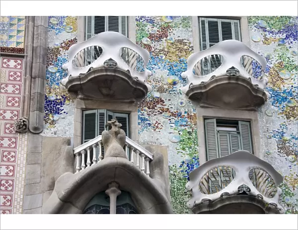 Casa Batllo by Gaudi, Barcelona, Catalonia, Spain, Europe