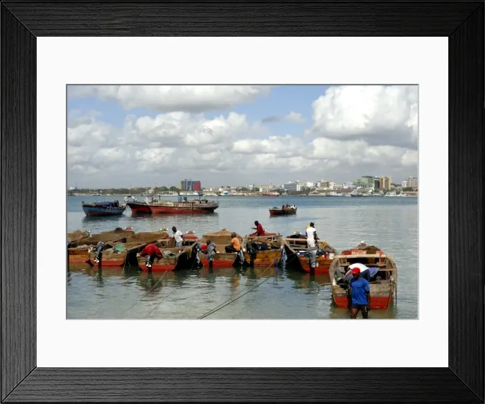 Framed Print : Harbour, Dar es Salaam, Tanzania, East Africa, Africa