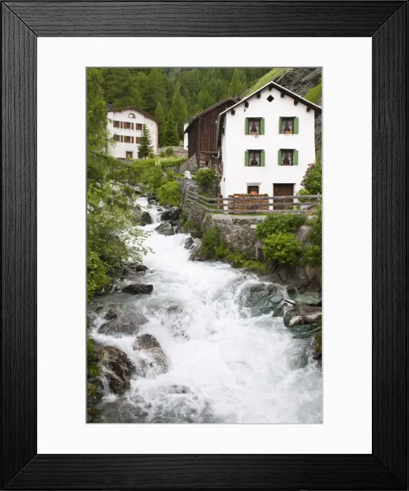 Framed Print : Mulegns, Switzerland, Europe