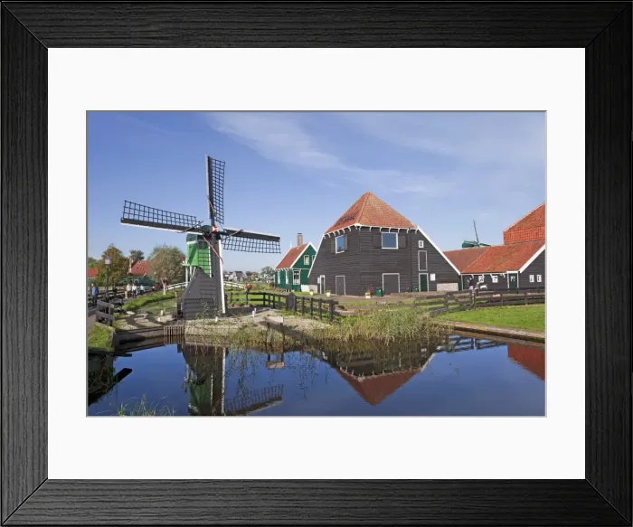 Framed Print : Windmills at Zaanse Schans, Zaandam, Noord Holland, Holland, Europe