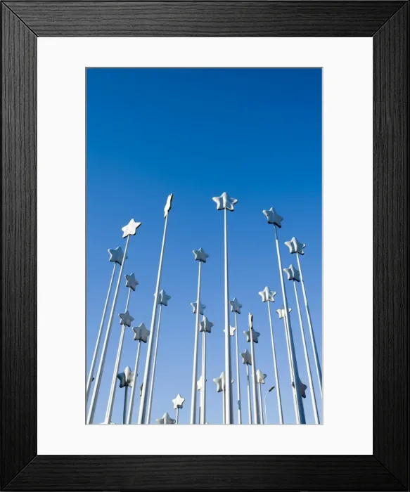 Framed Print : Stars of Europe monument to the 10th Anniversary of the Mstricht Treaty
