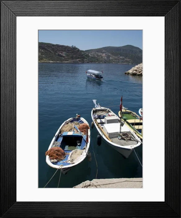 Framed Print : Harbour at Kalkan, a popular tourist resort, Antalya Province, Anatolia Framed Print : Harbour at Kalkan, a popular tourist resort, Antalya Province, Anatolia