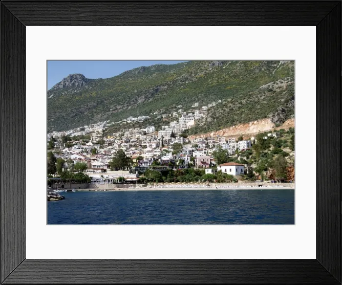 Framed Print : Kalkan public beach, Kalkan, a popular tourist resort, Antalya Province Framed Print : Kalkan public beach, Kalkan, a popular tourist resort, Antalya Province