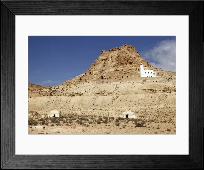 Framed Print : Ruins of the Berber village of Douiret perched on the hillside, Tataouine Framed Print : Ruins of the Berber village of Douiret perched on the hillside, Tataouine