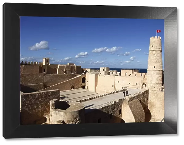 Ribat (fortress) on Mediterranean coast, Monastir, Tunisia, North Africa, Africa