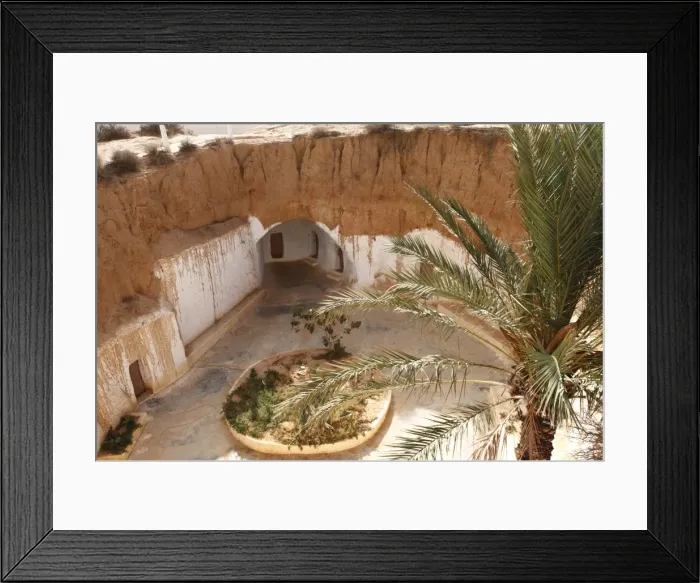 Framed Print : Troglodyte pit home, Berber underground dwellings, Matmata, Tunisia, North Africa, Africa Framed Print : Troglodyte pit home, Berber underground dwellings, Matmata, Tunisia, North Africa, Africa