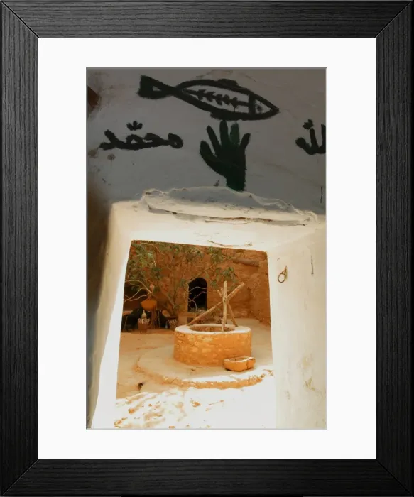 Framed Print : View of well from inside Berber underground dwellings, Matmata, Tunisia Framed Print : View of well from inside Berber underground dwellings, Matmata, Tunisia