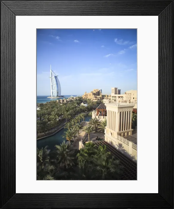 Framed Print : Burj Al Arab seen from the Madinat Jumeirah Hotel, Jumeirah Beach, Dubai Framed Print : Burj Al Arab seen from the Madinat Jumeirah Hotel, Jumeirah Beach, Dubai