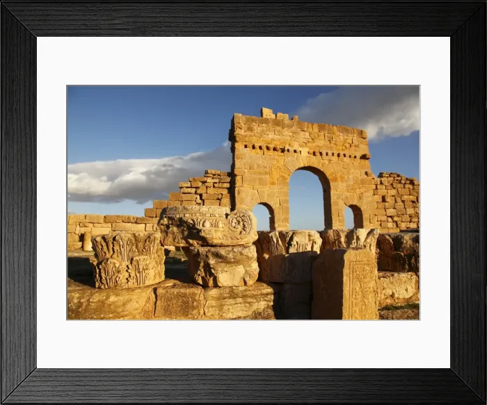 Framed Print : Arch of Antoninus Pius, Roman ruins of Sbeitla, Tunisia, North Africa, Africa
