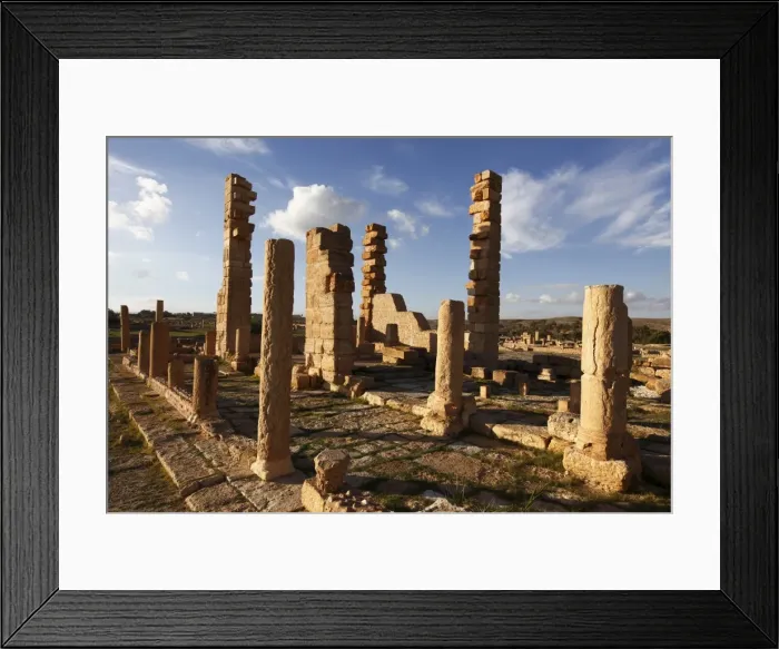 Framed Print : Pillars of the Church of St. Servus at the Roman ruins of Sbeitla, Tunisia Framed Print : Pillars of the Church of St. Servus at the Roman ruins of Sbeitla, Tunisia