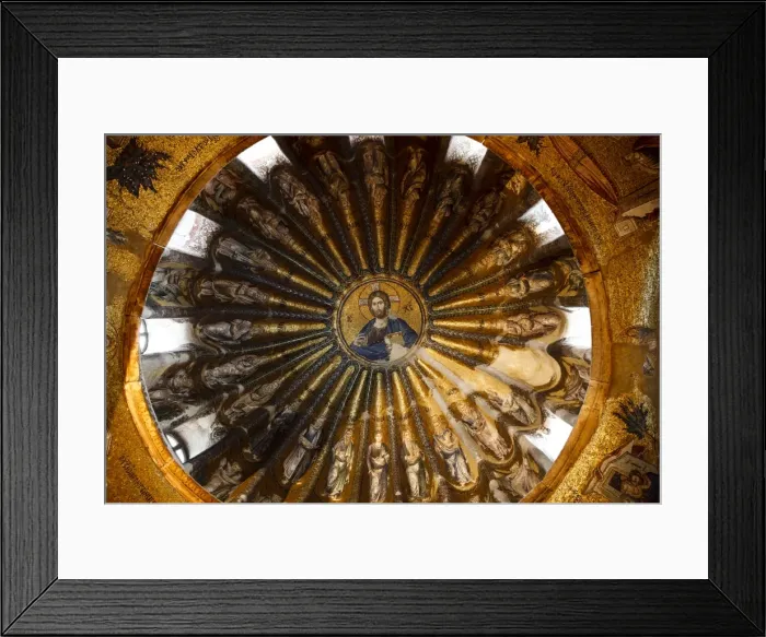 Framed Print : Inner narthex (western entrance) of Chora Museum (Kariye Muzesi) featuring Byzantine mosaics Framed Print : Inner narthex (western entrance) of Chora Museum (Kariye Muzesi) featuring Byzantine mosaics