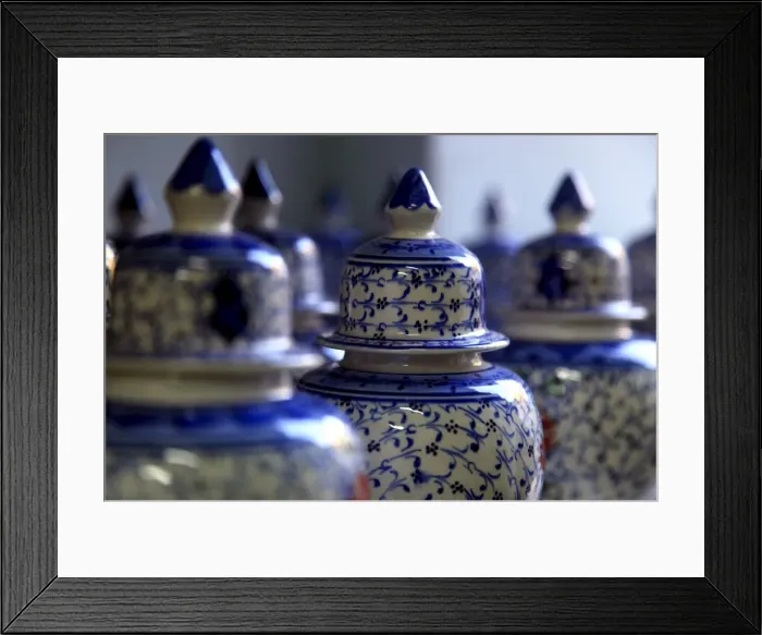 Framed Print : Traditional Turkish vases on display in a market stall in the old city of Antayla Framed Print : Traditional Turkish vases on display in a market stall in the old city of Antayla