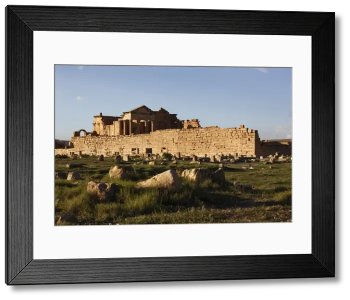 Framed Print : View to the Forum at the Roman ruins of Sbeitla, Tunisia, North Africa, Africa Framed Print : View to the Forum at the Roman ruins of Sbeitla, Tunisia, North Africa, Africa