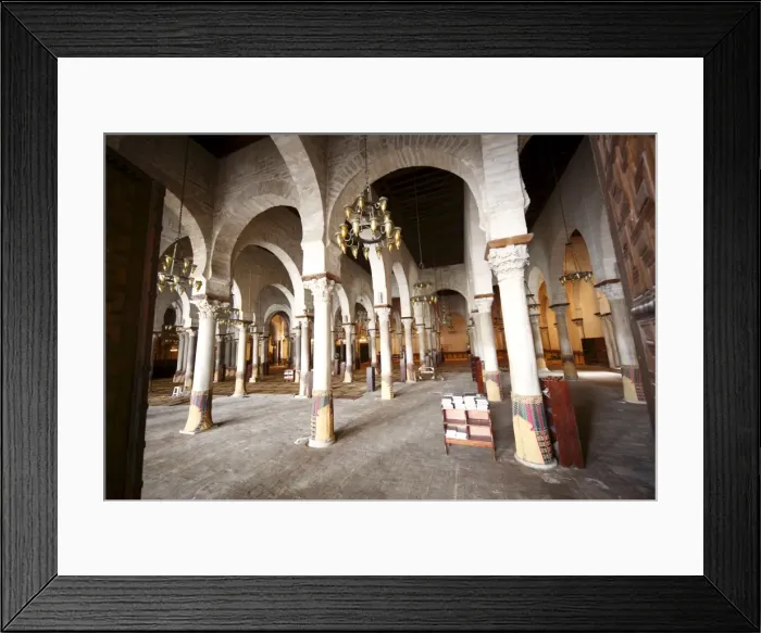 Framed Print : Prayer Hall of The Great Mosque Okba, Kairouan, UNESCO World Heritage Site Framed Print : Prayer Hall of The Great Mosque Okba, Kairouan, UNESCO World Heritage Site