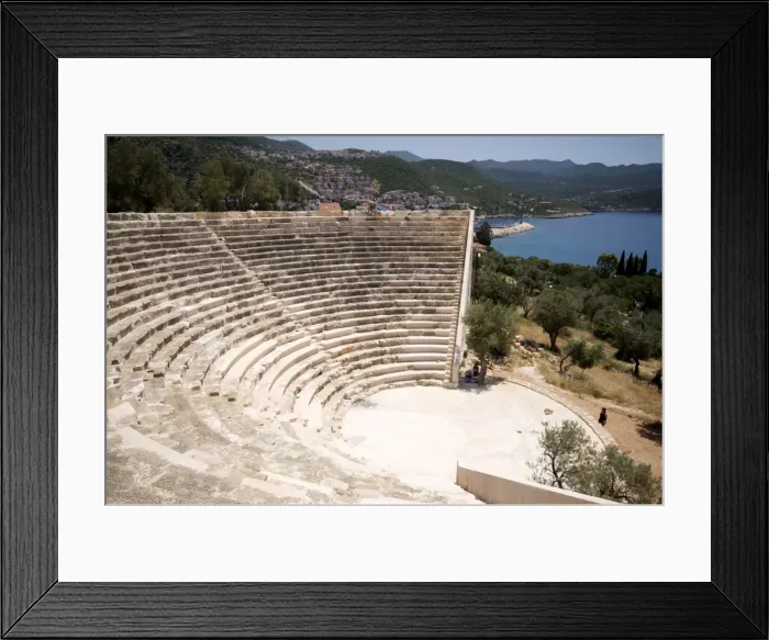 Framed Print : The Amphitheatre at Kas, the only Anatolian theatre to face the sea, Kas Framed Print : The Amphitheatre at Kas, the only Anatolian theatre to face the sea, Kas