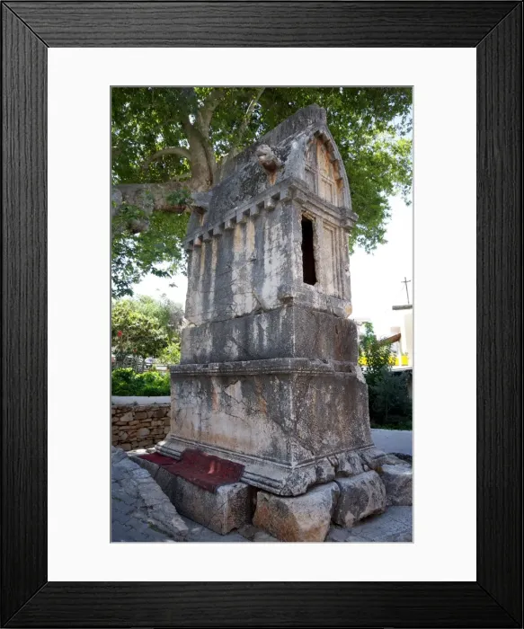 Framed Print : The Kings Tomb or Kral Mezari, a Lycian sarcophagus, Kas, Antalya Province Framed Print : The Kings Tomb or Kral Mezari, a Lycian sarcophagus, Kas, Antalya Province