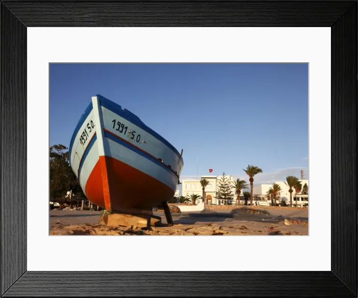 Framed Print : Fishing boat, Hammamet, Tunisia, North Africa, Africa Framed Print : Fishing boat, Hammamet, Tunisia, North Africa, Africa
