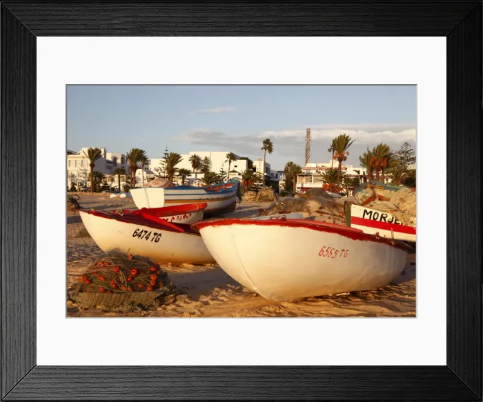 Framed Print : Fishing boats by the harbour, Hammamet, Tunisia, North Africa, Africa Framed Print : Fishing boats by the harbour, Hammamet, Tunisia, North Africa, Africa