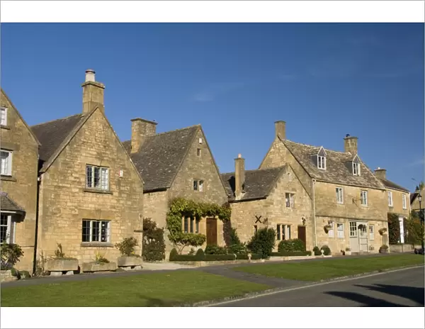 Typical Cotswolds houses, Stanton, Gloucestershire, England, United Kingdom, Europe