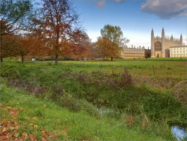 The Backs, Kings College Chapel, Cambridge, Cambridgeshire, England