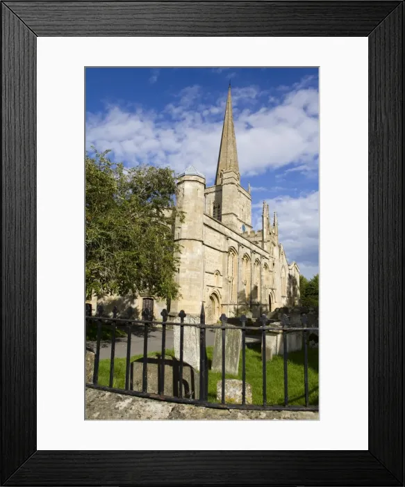 Framed Print : St. John the Baptist Church, Burford, Oxfordshire, Cotswolds, England, United Kingdom