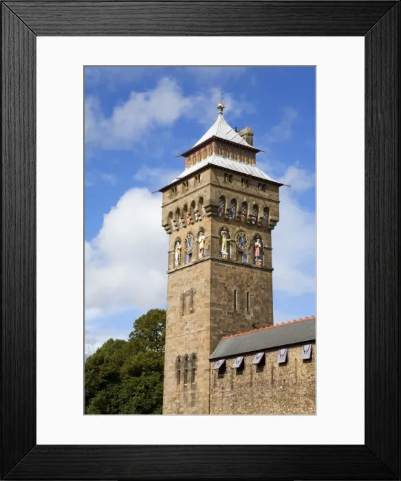 Framed Print : Clock tower in Cardiff Castle, Cardiff City, Wales, United Kingdom, Europe Framed Print : Clock tower in Cardiff Castle, Cardiff City, Wales, United Kingdom, Europe