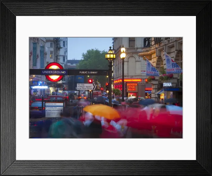 Framed Print : Underground station entrance, Piccadilly Circus, London, England, United Kingdom, Europe Framed Print : Underground station entrance, Piccadilly Circus, London, England, United Kingdom, Europe