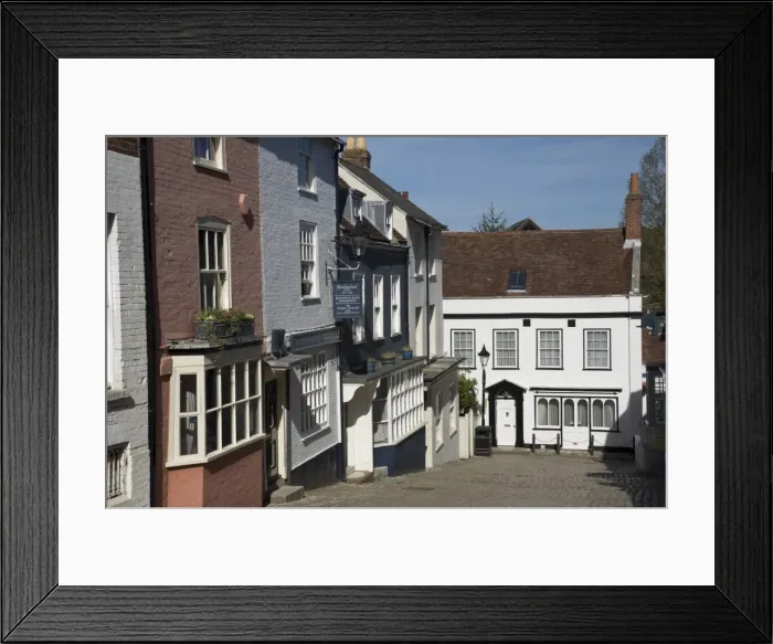 Framed Print : Cobbled street in old Lymington, Hampshire, England, United Kingdom, Europe Framed Print : Cobbled street in old Lymington, Hampshire, England, United Kingdom, Europe