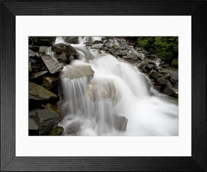 Framed Print : Waterfall on Mineral Creek, Valdez, Alaska, United States of America, North America Framed Print : Waterfall on Mineral Creek, Valdez, Alaska, United States of America, North America