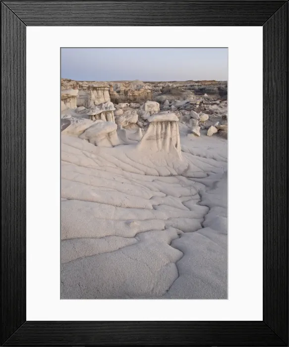 Framed Print : Hoodoos and erosion drainage, Bisti Wilderness, New Mexico, United States of America Framed Print : Hoodoos and erosion drainage, Bisti Wilderness, New Mexico, United States of America