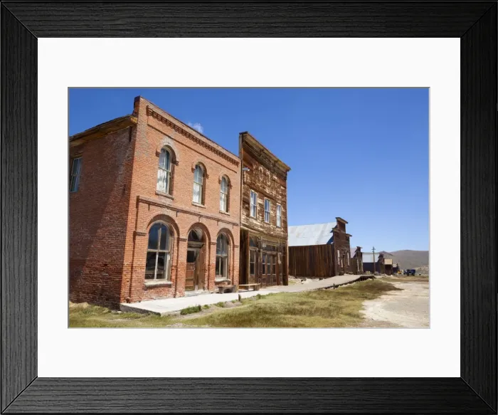 Framed Print : Brick Post Office and Dechambeau hotel, next to the wooden IOOF or Bodie Odd Fellows Lodge Framed Print : Brick Post Office and Dechambeau hotel, next to the wooden IOOF or Bodie Odd Fellows Lodge