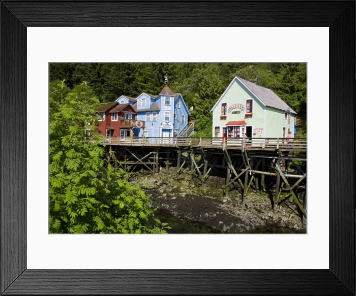 Framed Print : Creek Street historical district, Ketchikan, Southeast Alaska, United States of America Framed Print : Creek Street historical district, Ketchikan, Southeast Alaska, United States of America